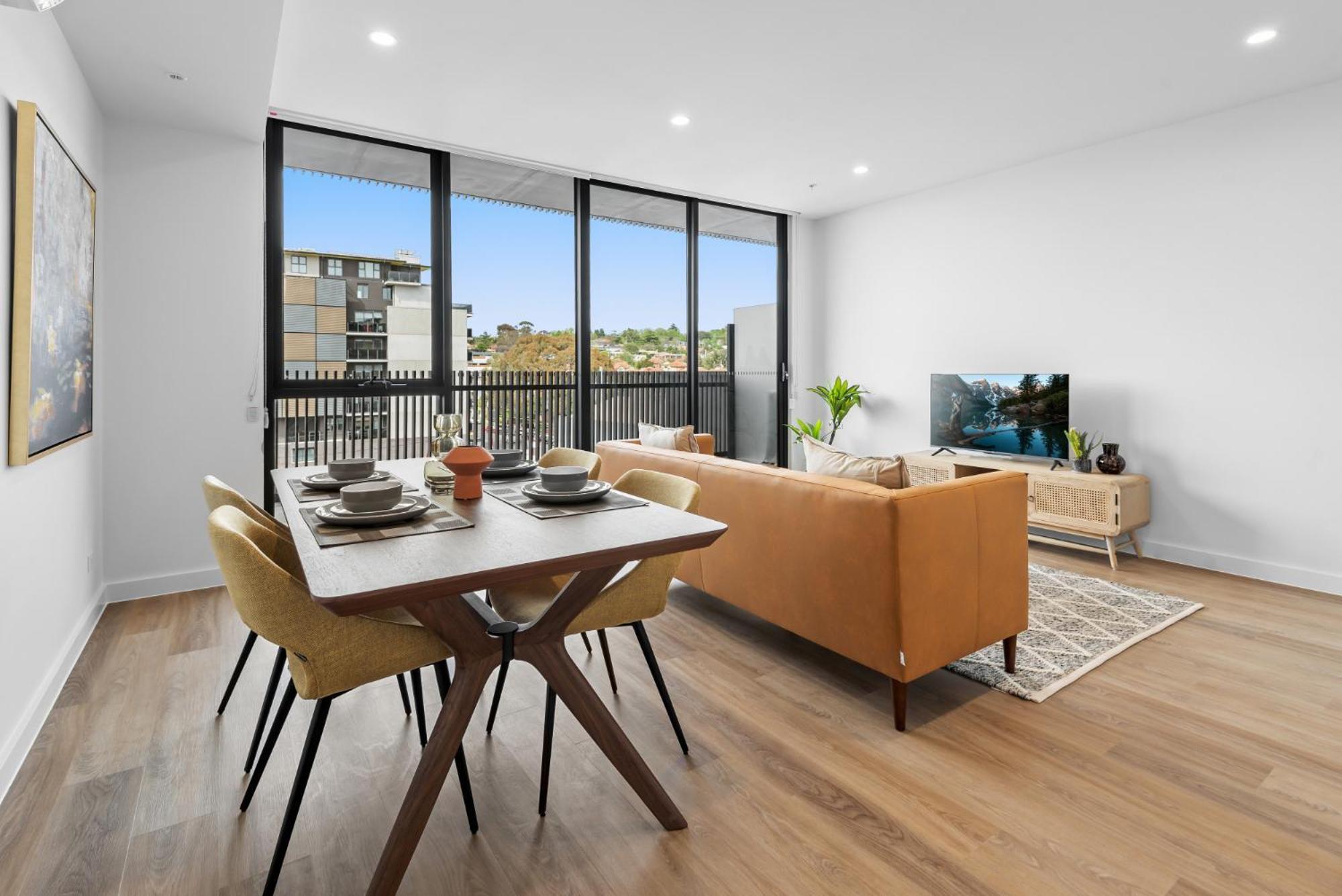 Modern Apartment On Burgundy Precinct & Parklands Melbourne Eksteriør bilde